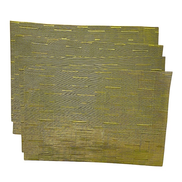 Unbranded Placemats Set of 4 Green PVC Placemats 18"X12" - Picture 1 of 2